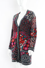 Vintage Missoni Abstract Geo Art Wool Cardigan mannequin angle @ Recess LA