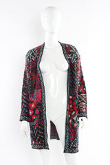 Vintage Missoni Abstract Geo Art Wool Cardigan unbuttoned @ Recess LA
