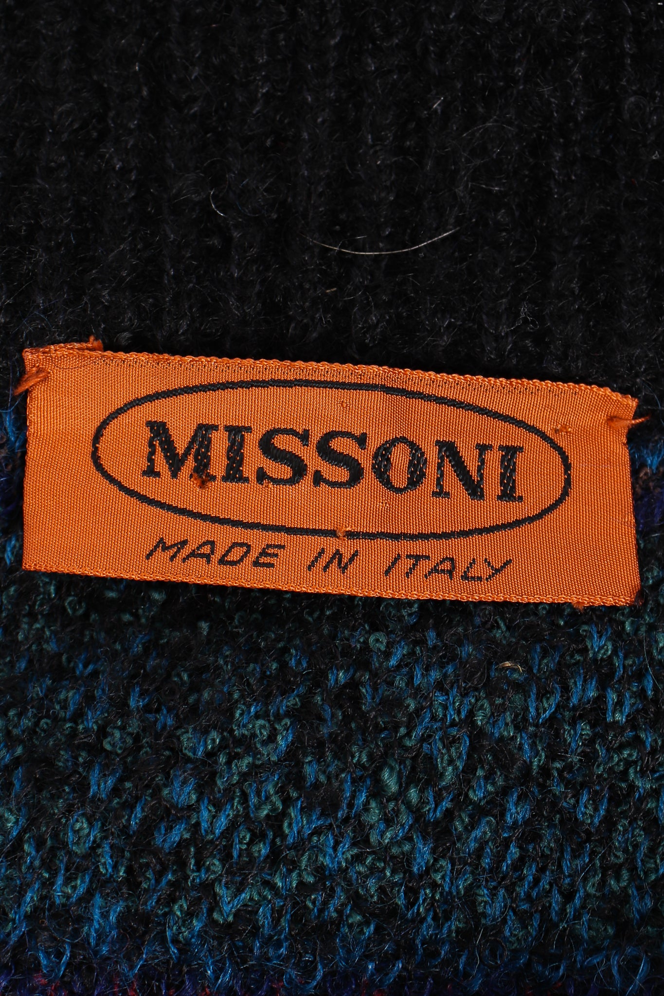 Vintage Missoni Sawtooth Stripe Bateau Sweater label at Recess Los Angeles