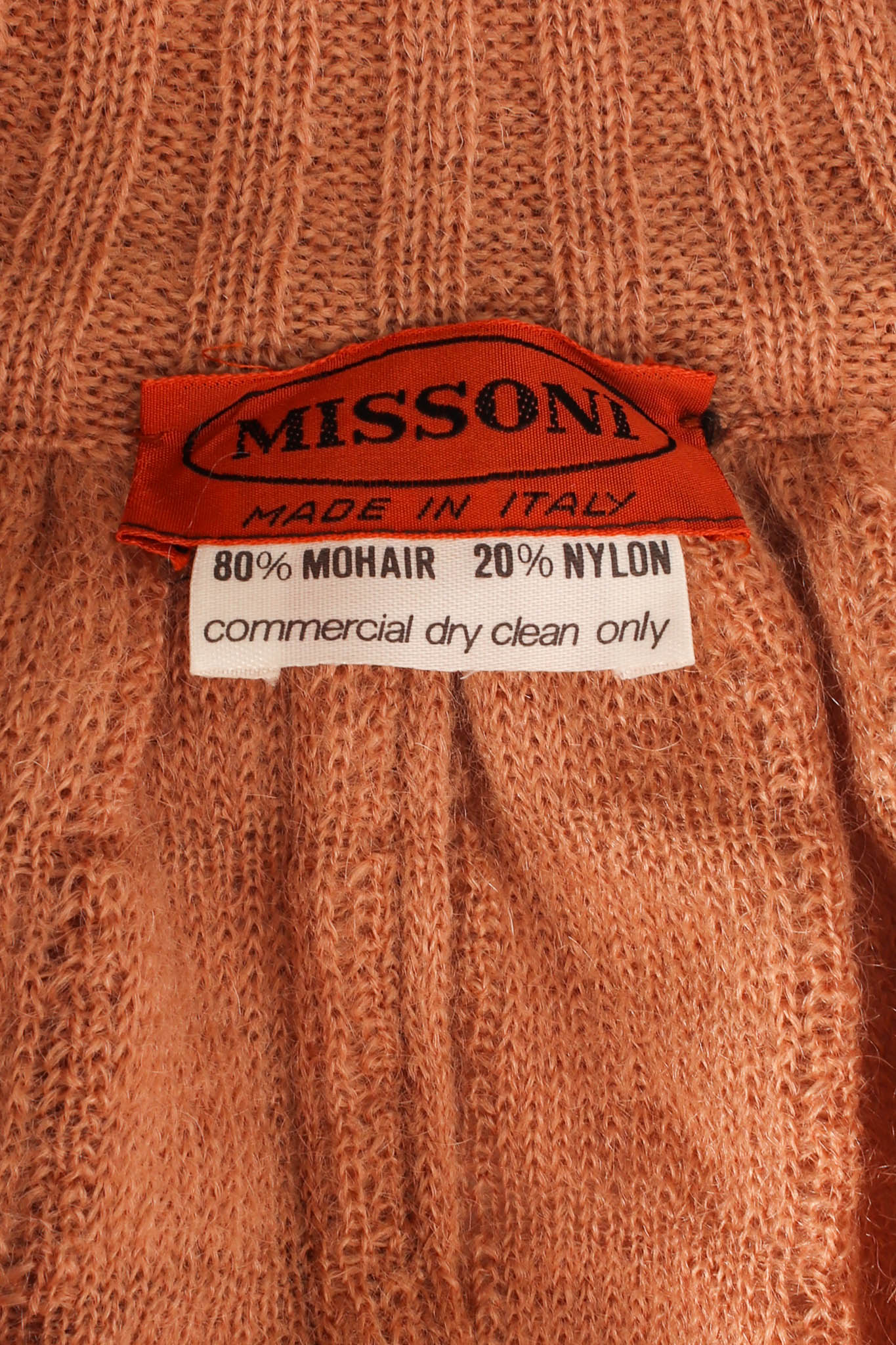 Vintage Missoni Checkered Mohair Sweater & Infinity Scarf Set label @ Recess LA