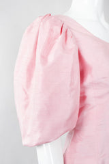 Recess Los Angeles Vintage Mister Wyatt Shantung Silk Balloon Sleeve Top & Ball Skirt Set