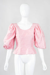 Recess Los Angeles Vintage Mister Wyatt Shantung Silk Balloon Sleeve Top & Ball Skirt Set