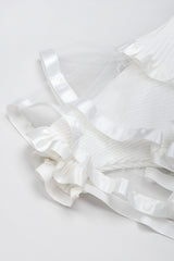 Recess Los Angeles Vintage Modelle Ribbon-Trim Off The Shoulder Ruffle Top