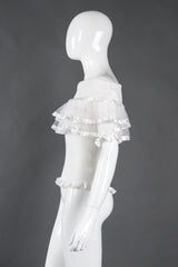 Recess Los Angeles Vintage Modelle Ribbon-Trim Off The Shoulder Ruffle Top