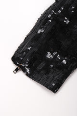 Recess Los Angeles Vintage Modi 80s Sequin Leopard Fringed Silk Moto Jacket