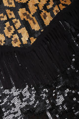 Recess Los Angeles Vintage Modi 80s Sequin Leopard Fringed Silk Moto Jacket