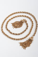 Recess Los Angeles Vintage Monet Gold Tassel Wrap Necklace Belt II