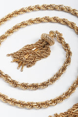 Recess Los Angeles Vintage Monet Gold Tassel Wrap Necklace Belt II