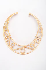 Recess Designer Consignment Vintage Monet Brushed Swirl Cage Collar Costume Jewelry Los Angeles resale