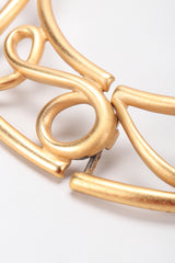 Recess Designer Consignment Vintage Monet Brushed Swirl Cage Collar Costume Jewelry Los Angeles resale