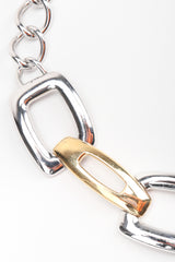 Recess Los Angeles Designer Consignment Vintage Monet Rectangle Link Collar Necklace Costume Jewelry