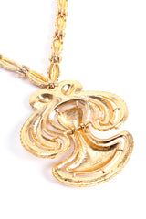 Vintage Monet Textured Paisley Door Knocker Pendant backside at Recess Los Angeles