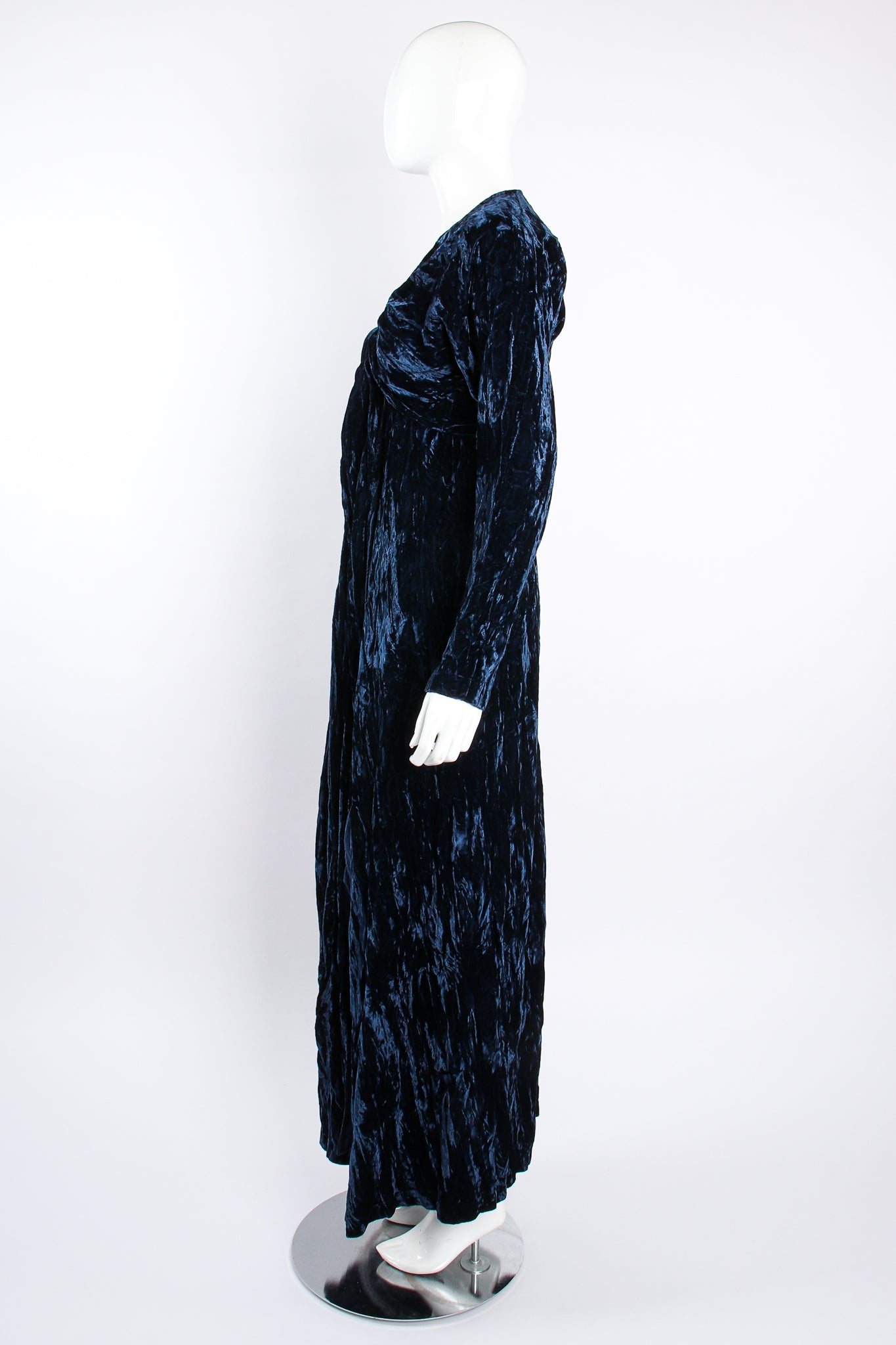 Vintage Morgane Le Fay Crushed Velvet Top & Dress Set on Mannequin side at Recess Los Angeles
