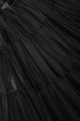 Recess Los Angeles Vintage Morgane Le Fay Tiered Silk Tulle Mesh Petticoat Skirt