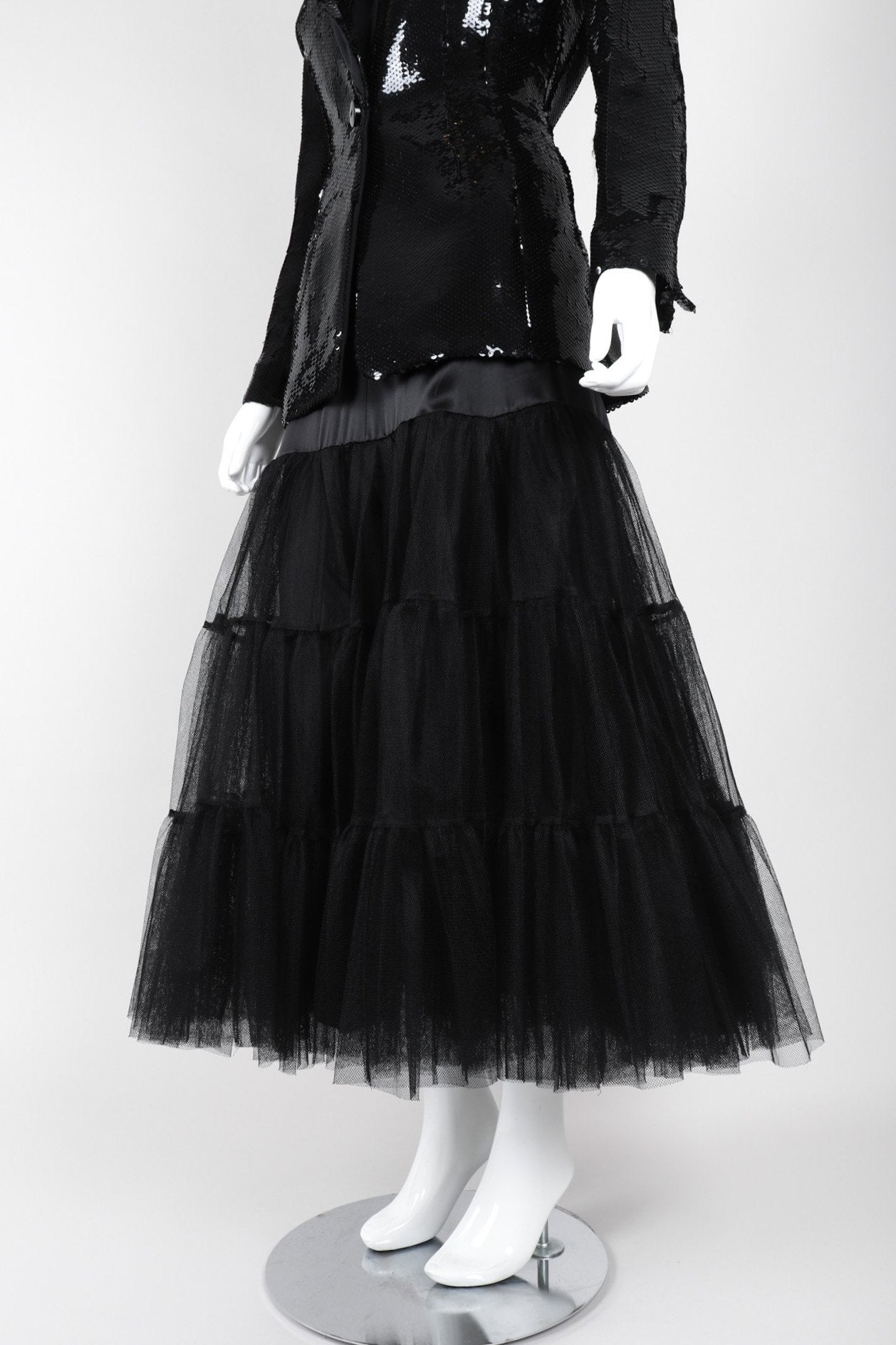 Recess Los Angeles Vintage Morgane Le Fay Tiered Silk Tulle Mesh Petticoat Ballet Skirt