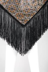 Recess Los Angeles Vintage Metallic BrocadeMoroccan Mosaic Fringe Piano Shawl