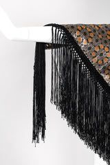Recess Los Angeles Vintage Metallic BrocadeMoroccan Mosaic Fringe Piano Shawl