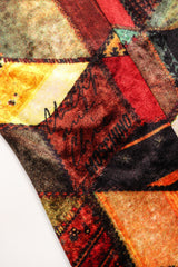 Recess Los Angeles Vintage Moschino Stretch Velvet Patchwork Print Underwire Dress