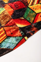 Recess Los Angeles Vintage Moschino Stretch Velvet Patchwork Print Underwire Dress