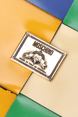 Recess Los Angeles Vintage Moschino Woven Rainbow Leather Crossbody Bag