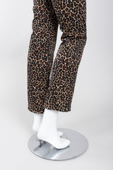 Recess Los Angeles Vintage Moschino Cheetah Print Stretch Suit Blazer Pant Set