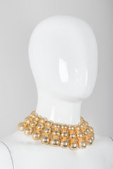 Gold Foil Dome Collar Necklace
