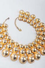 Recess Vintage Mosell Gold Foiled Dome Collar Necklace on Grey Background