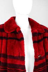 Recess Los Angeles Vintage Mouratidis Bayou Nutria Striped Fur Coat
