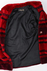 Recess Los Angeles Vintage Mouratidis Bayou Nutria Striped Fur Coat