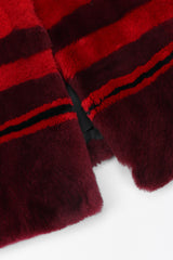 Recess Los Angeles Vintage Mouratidis Bayou Nutria Striped Fur Coat