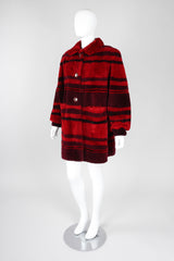 Recess Los Angeles Vintage Mouratidis Bayou Nutria Striped Fur Coat