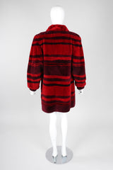 Recess Los Angeles Vintage Mouratidis Bayou Nutria Striped Fur Coat