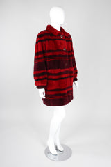 Recess Los Angeles Vintage Mouratidis Bayou Nutria Striped Fur Coat