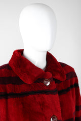 Recess Los Angeles Vintage Mouratidis Bayou Nutria Striped Fur Coat