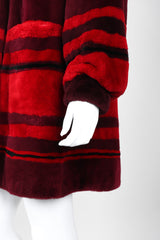 Recess Los Angeles Vintage Mouratidis Bayou Nutria Striped Fur Coat