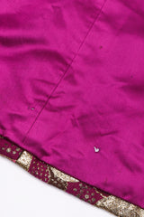 Recess Los Angeles Vintage Mr Blackwell Metallic Fur-Trimmed Golden Brocade Long Coat