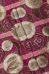 Recess Los Angeles Vintage Mr Blackwell Metallic Fur-Trimmed Golden Brocade Long Coat