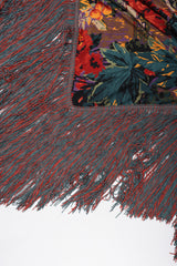 Recess Los Angeles Vintage Mr. Blackwell Floral Fringe Dress Piano Shawl & Scarf 3-pc Set Missoni