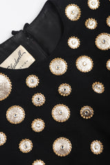 Recess Los Angeles Vintage Mr. Blackwell Gold Applique Shift Dress & Shawl Set