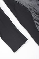 Mugler Black Leather and Wool Tail Coat, Close Up on White Background at Recess Vintage