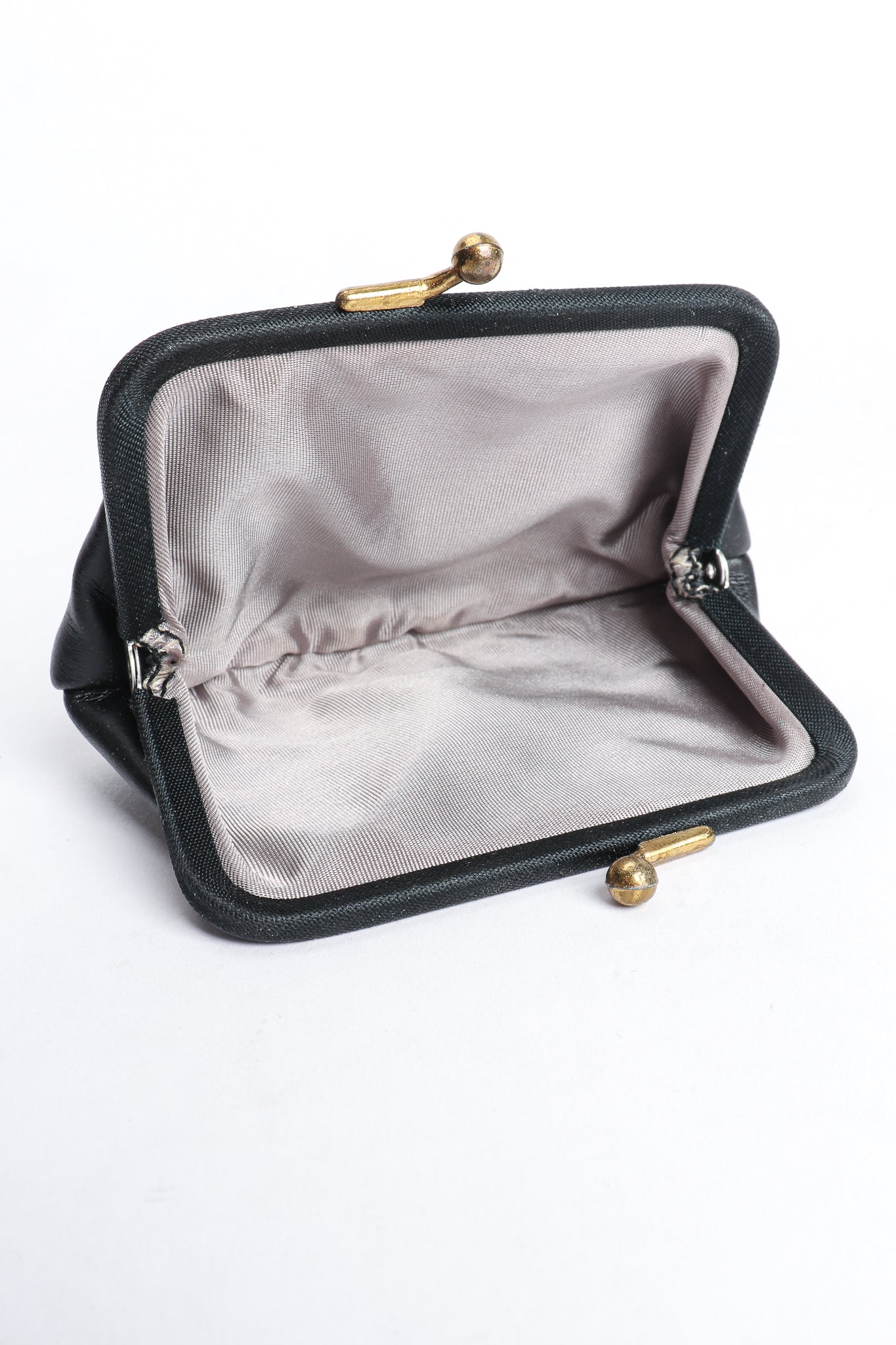 Vintage Murray Kruger Gold Foil European Crest Box Bag coin pouch open at Recess Los Angeles