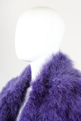 Recess Designer Consignment Vintage Murray Arbeid Rockstar Marabou Batwing Duster Coat Los Angeles Resale