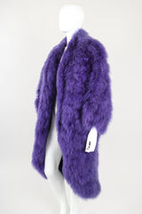 Recess Designer Consignment Vintage Murray Arbeid Rockstar Marabou Batwing Duster Coat Los Angeles Resale