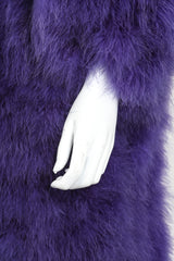 Recess Designer Consignment Vintage Murray Arbeid Rockstar Marabou Batwing Duster Coat Los Angeles Resale