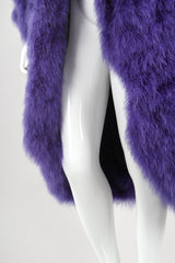 Recess Designer Consignment Vintage Murray Arbeid Rockstar Marabou Batwing Duster Coat Los Angeles Resale