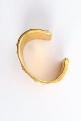 Vintage Metropolitan Museum of Art 1977 NMD Gold Xolo Dog Cuff Bracelet side view at Recess LA