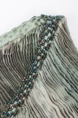 Recess Los Angeles Vintage Patricia Lester Ocean Seagrass Pleated Silk Dress