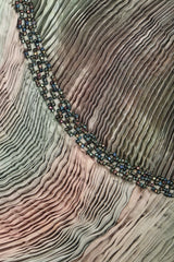 Recess Los Angeles Vintage Patricia Lester Ocean Seagrass Pleated Silk Dress