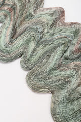 Recess Los Angeles Vintage Patricia Lester Ocean Seagrass Pleated Silk Dress