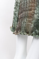 Recess Los Angeles Vintage Patricia Lester Ocean Seagrass Pleated Silk Dress